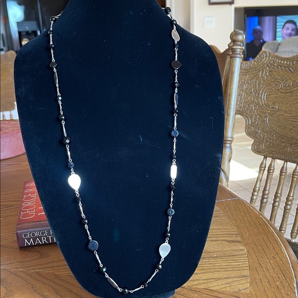 Lia Sophia Black and Silver Necklace - Picture 1 of 5